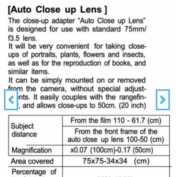 📷 Mamiya Auto Close-Up Lens for G 3.5 / 75 L - Never Used, Still in Box - Picture 15 of 16
